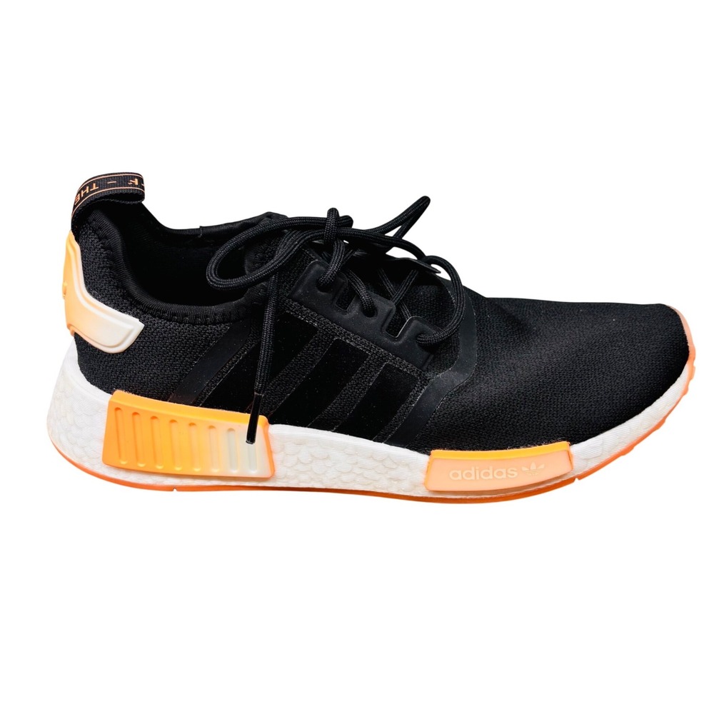 Adidas NMD_R1 Womens Sneakers Black Orange White GW9483 Size 9
